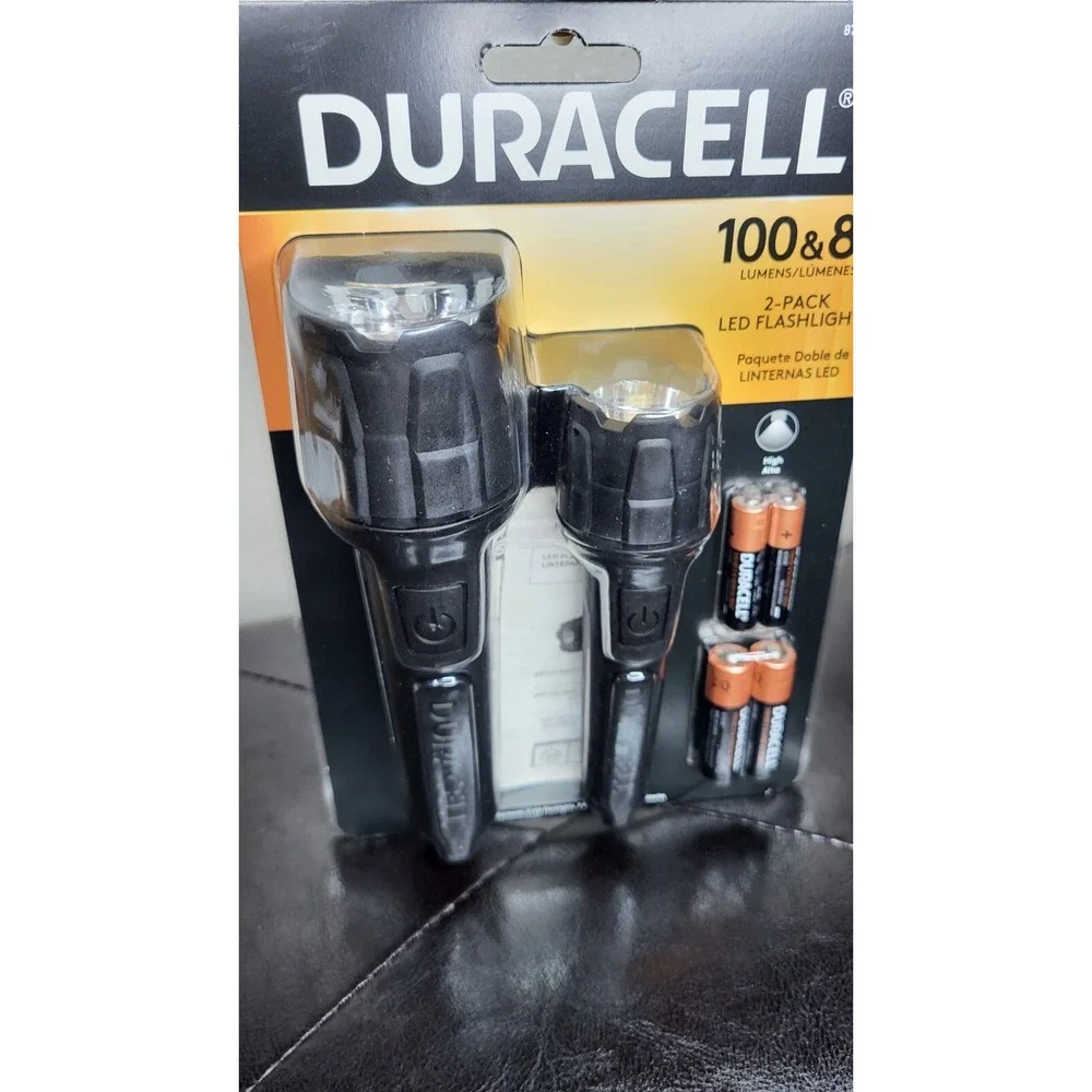 Duracell‎ Heavy Duty Rubber Flashlight Combo Pack -100 & 80 Lumen Flashlights